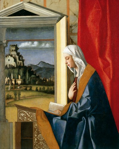 Virgin of Annunciation (post-1998 restoration) by Giovanni Bellini
